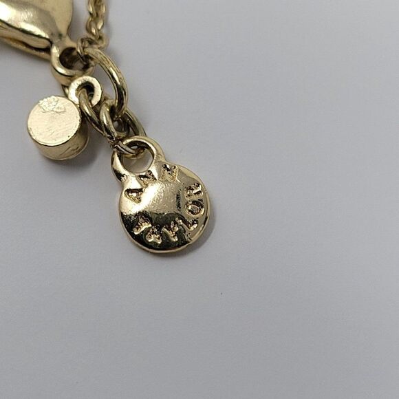 Ann Taylor Rope Necklace Gold Tone Chain Satellite Black Rhinestones Spheres - Picture 2 of 12